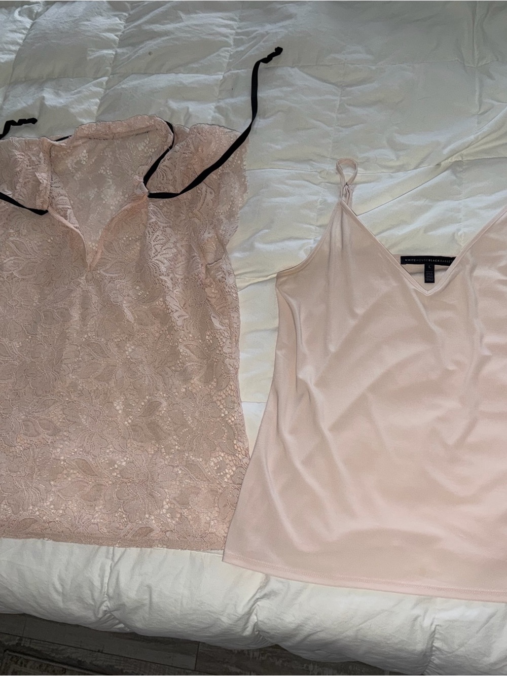 White House Black Market Mesh / Lace top with cami